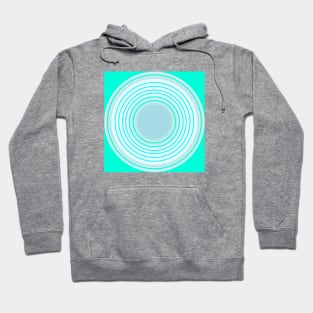 Mint green and gray circles inside each other Hoodie